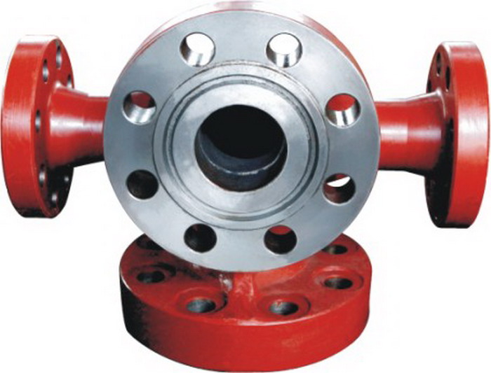 Mud pump discharge four-way Mud pump discharge four-way